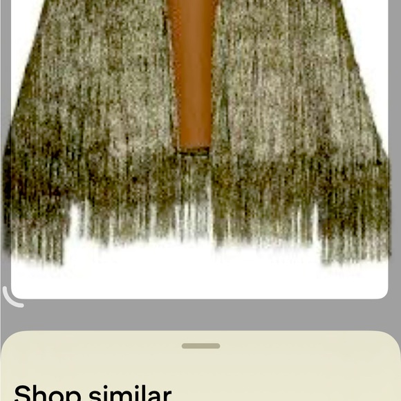 Rachel Zoe Shimmering Fringe Cardigan - Gold - Picture 8 of 9